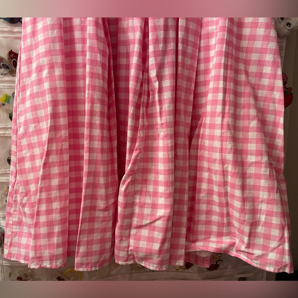 NWT Barbie Unique Vintage Pink Gingham Cotton Dancing Doll Swing Dress - Picture 10 of 13
